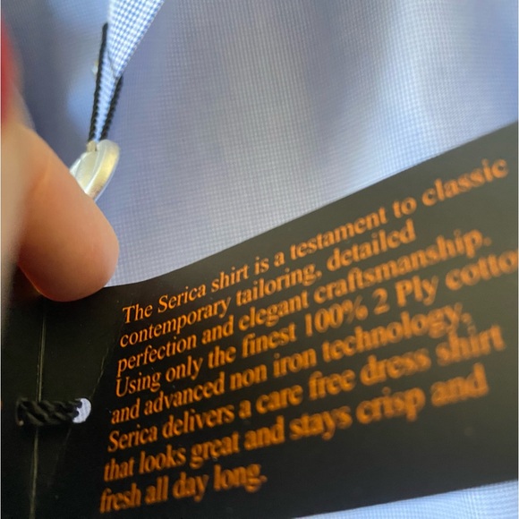 Serica Classics Mens NWT  Dress Shirt size 17. - Picture 7 of 8